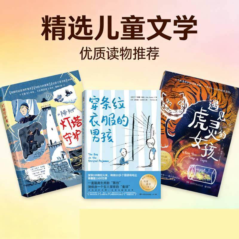 正版现货 灯塔守护者+穿条纹衣服的男孩+遇见虎灵的女孩 湖南少儿 泰凯勒