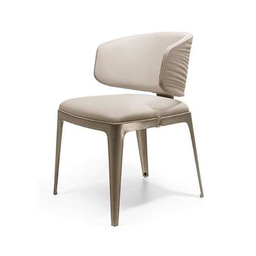 Visionnaire意式进口Sybilla波纹椅别墅轻奢家用磨砂皮餐桌椅