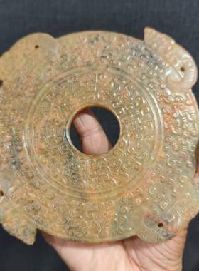 厂家仿古玉岫玉高古玉玉璧和氏璧客厅书房玄关摆件直播间货源