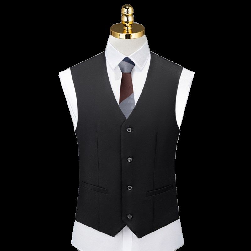 新款男士西装马甲灰色春秋季新郎背心结婚礼服修身休闲西服马夹男