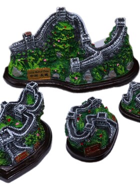 立体长城模型北京旅游纪念品家居饰品装饰摆件八达岭长城水晶球