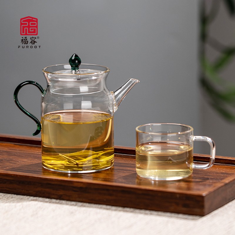 福容富宋执壶小茶壶家用加厚高硼硅玻璃耐高温中式泡茶壶功夫茶具