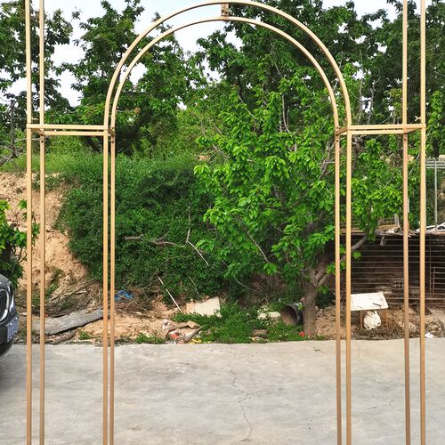 新款婚庆舞台铁艺装饰道具立体长方体拱形拱门摆件黑色婚礼屏风