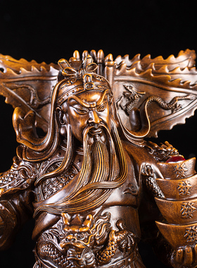 财神关公像摆件家用店铺供奉招财神像开洸立刀武财神关二爷坐佛像