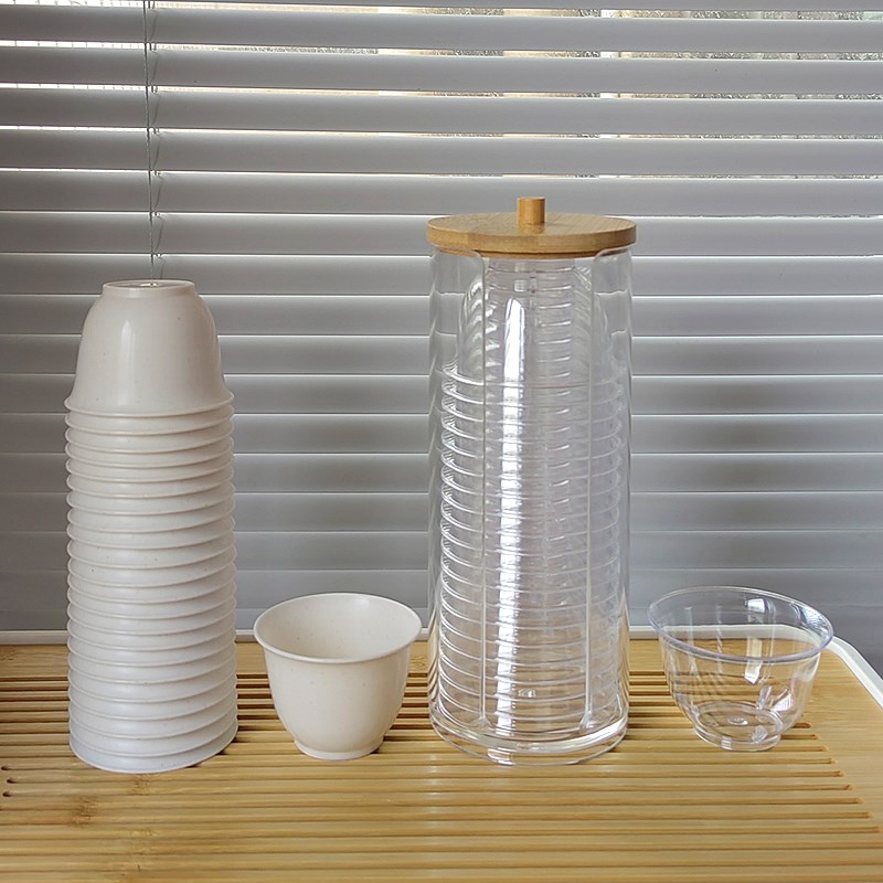 杯子收纳架一次性茶杯杯架收纳桌面收纳小杯子置物架家用取杯器