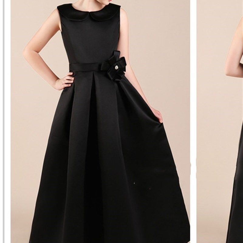 2021新长款黑色儿童女童演出礼服六一钢琴大提琴演奏服公主生日裙,童装/婴儿装/亲子装,儿童礼服,淘宝优惠券,粉丝福利购,淘宝优惠卷