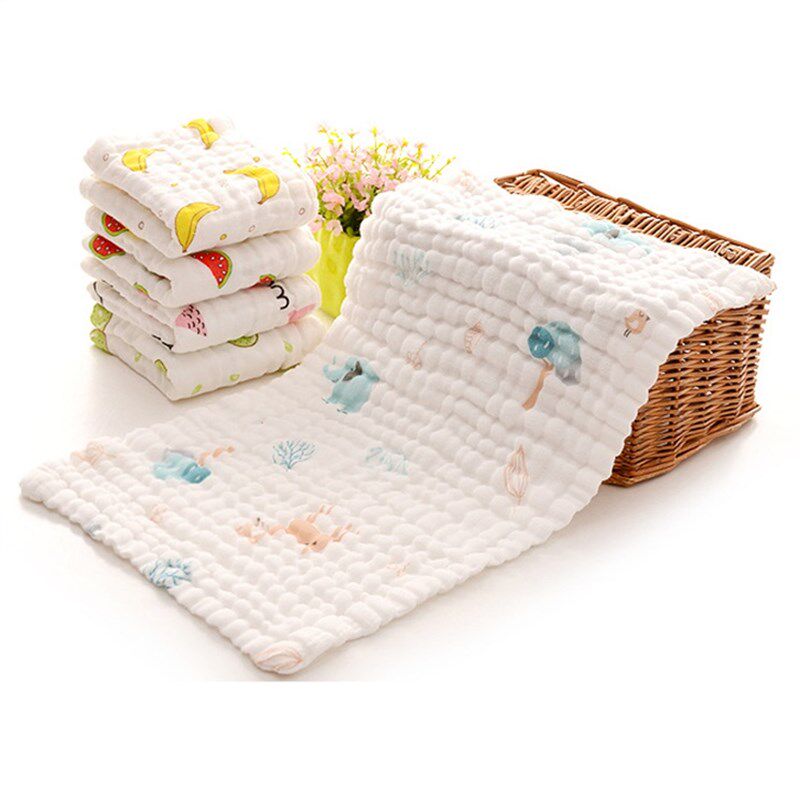 新生婴儿毛巾长方形洗脸纯棉纱布儿童洗澡巾宝宝手巾面巾超柔吸水