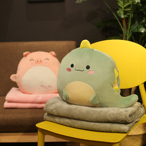暖手抱枕被子两用办公室靠垫靠枕三合一女生睡觉午睡毯子午休神器