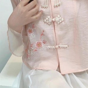 新中式国风两件套女春秋大码胖mm改良汉服旗袍长袖上衣连衣裙套装