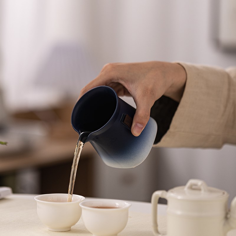 陶瓷茶具公道杯分茶器茶杯茶海盖碗复古磨砂公杯过滤茶漏泡茶配件