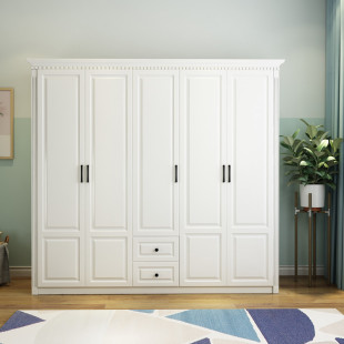定制衣柜实木生态板大衣柜衣橱简约式六门衣柜高光门衣柜儿童衣柜