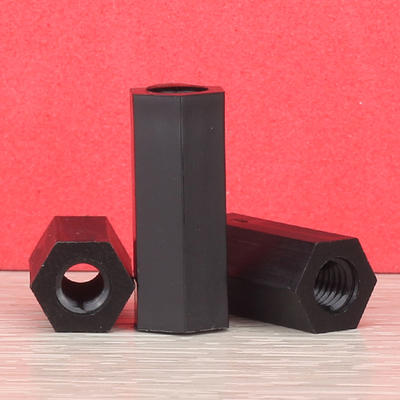 M3*x5x6x8x10x20x30x40mm 黑色尼龙柱双通主板隔离柱六角尼龙螺柱
