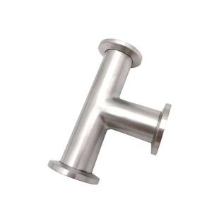 304不锈焊真空三通内真空管件KF钢等径857真空三通