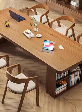 木客学厅书大桌工作台生家用大板桌双PGR人长条桌阅实读学习桌
