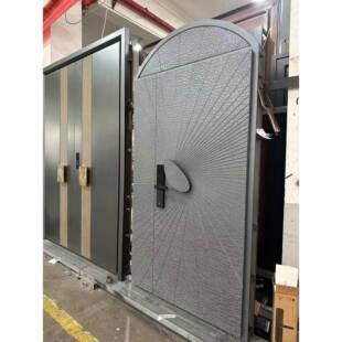 拱铝形形造632弧型户门别墅子母进户门防盗门入装 甲门精雕铸门