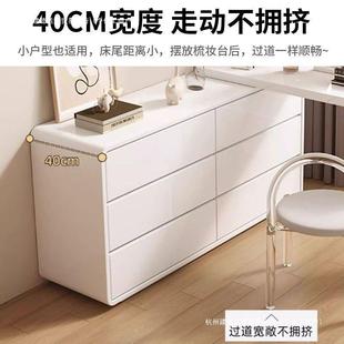 圆941一角梳台奶油风室体梳妆台可伸缩转角化卧妆妆桌小户型收纳