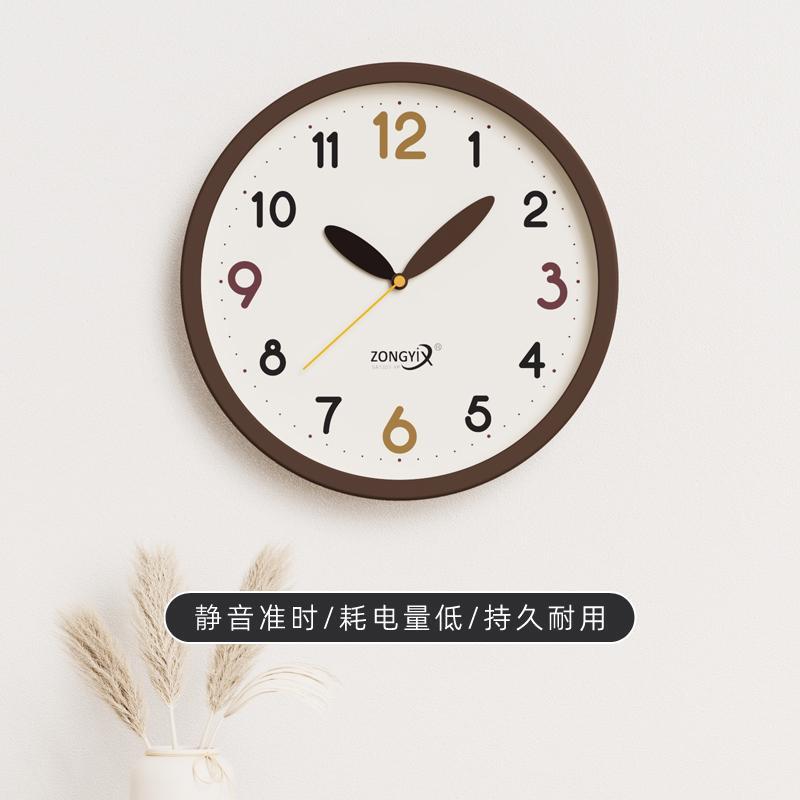 免F9889MTH打孔简约现代202新时款挂钟表客厅家用时创意钟挂墙5静