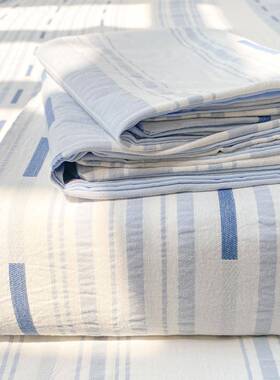 A类加厚纯EX2025071棉床床笠单件00全棉色织提花宿单人床套垫全包