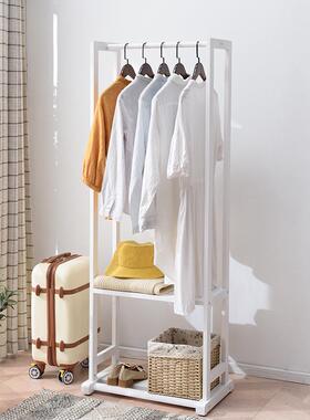 实木衣架落地卧简室衣帽架多功能挂架角简HM006落易衣架约挂衣包