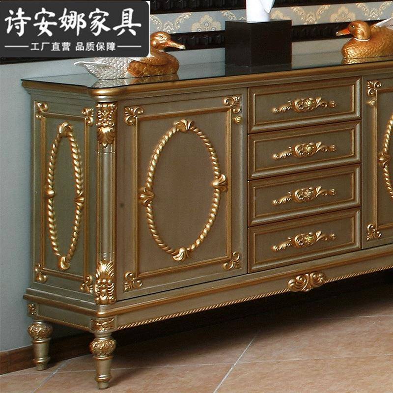 欧式餐无品牌/厅家具实花木纯手雕大小型户装饰柜工餐边柜