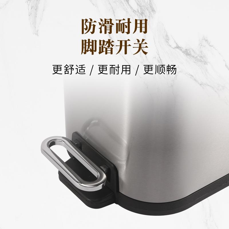 T8-15L5L厅不锈钢用垃圾桶客厨房浴室脚踏缓降家内外双桶大容1量