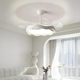 室524风扇灯202新5款 奶油风简东约现代隐形房间灯卧吊扇灯广中山