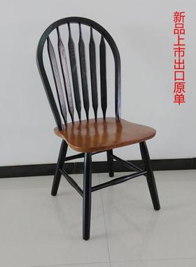 复实木椅子雕花美式法古式中古摄影莎椅地中温FOO海书桌网红背靠