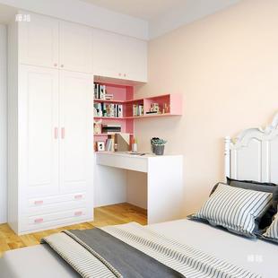 子FYT实木卧儿童衣柜家室用书桌一体女孩男孩小户型衣帽间柜转角