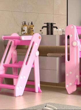 蒙氏学习塔宝宝洗婴漱阶梯凳可叠儿童登高折踩台脚凳儿洗XLC手楼