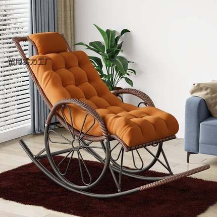 摇椅成人藤午睡摇躺椅AKU客家用厅阳台懒人椅老编人休闲摇椅