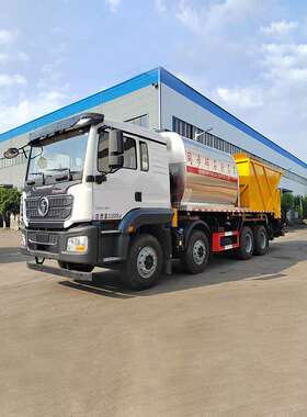 Shacman31吨同步碎石封层车 257KW发动机 8立方沥青罐体 管道保温