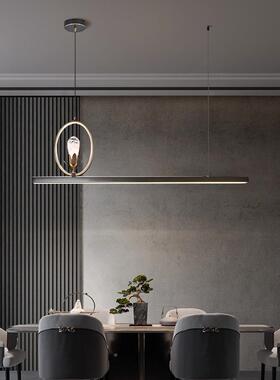 新中全式铜卧室吊灯房间头30038轻奢现代简床约餐厅一工字灯极简