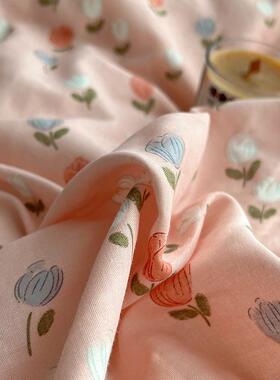 224新款0双层纱纯ATF棉床上四件套A类10棉全床品被套床单三件0套