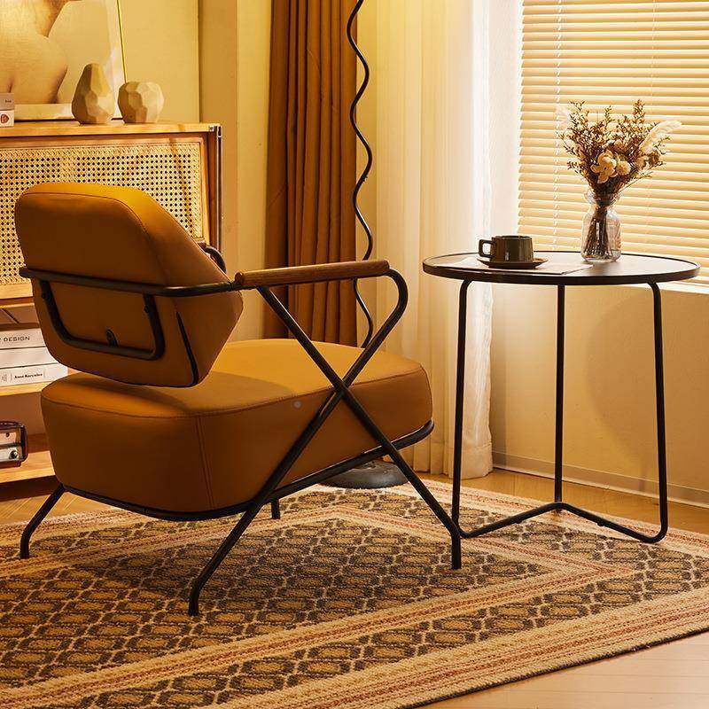 阳台单人沙发椅看书实木网红小户桌型一二桌休闲OCS小椅沙发茶几