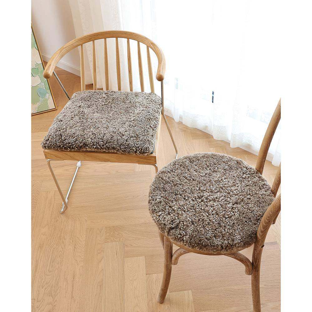 6B7椅6卷毛坐垫BC形椅方垫沙发垫垫纯羊毛垫餐椅圆垫凳子化妆椅坐