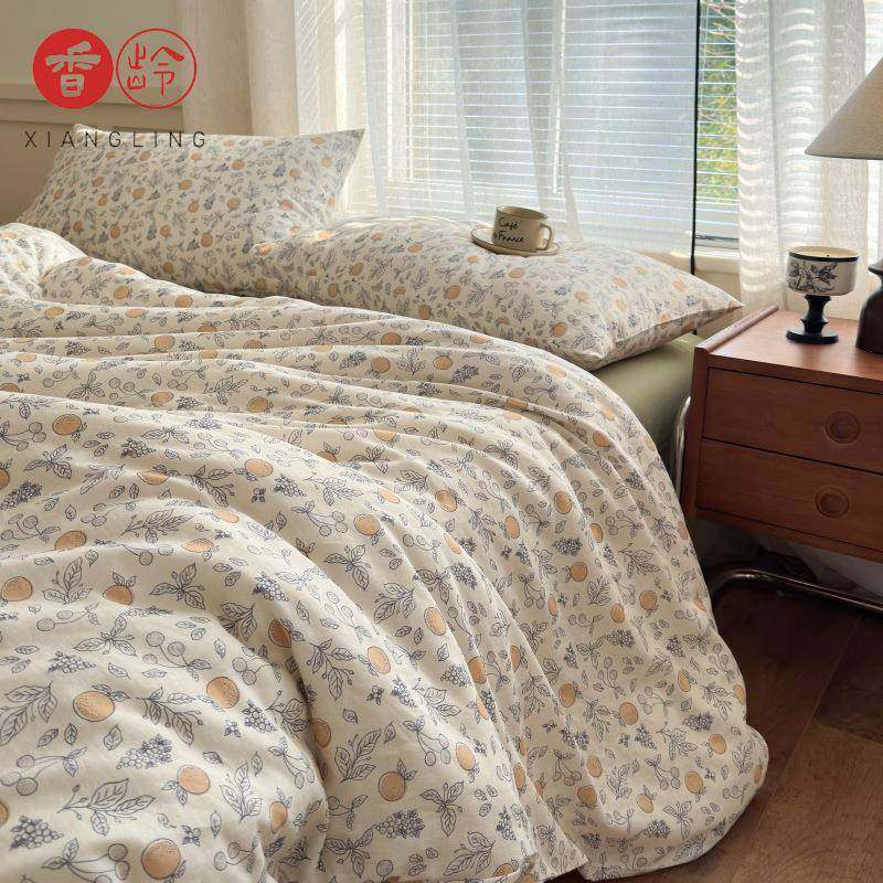 a类双层纱被套单件全棉纯棉纱被罩布五被单150x20单J人10米四件套