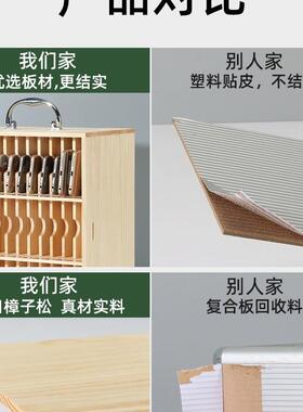 实透明厂亚克力手机存放木柜工车间员工加收厚手提保管KBO箱带锁