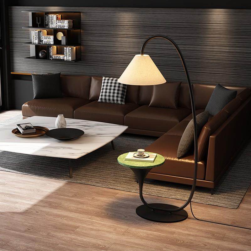 中古代12983风落地灯现轻奢胡木客厅沙发边桃几设计师创台意置物卧室灯