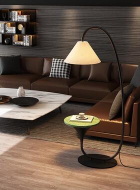 中古代12983风落地灯现轻奢胡木客厅沙发边桃几设计师创台意置物卧室灯