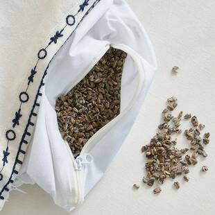 式质朴棉麻苦荞枕10%亚麻+0日%棉枕头四9季枕款荞麦枕ZH单双人护