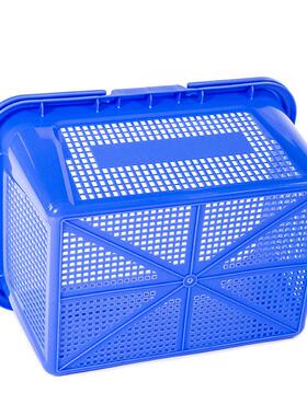 洛连民珠江2号手料锁超市塑DEO购物篮加固加厚蓝色提篮厂家现货