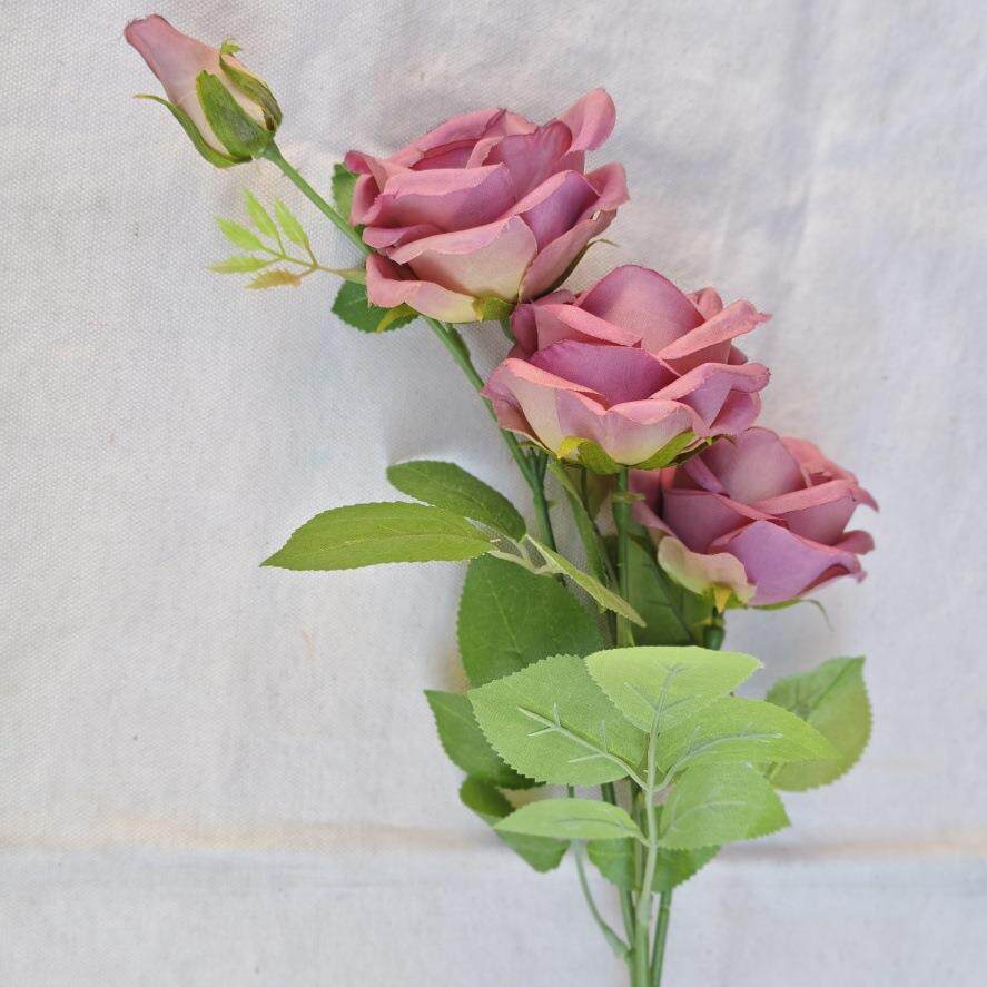 20250502跨境单枝玫瑰仿花花真花婚庆家居装饰花情人节束墙假花婚