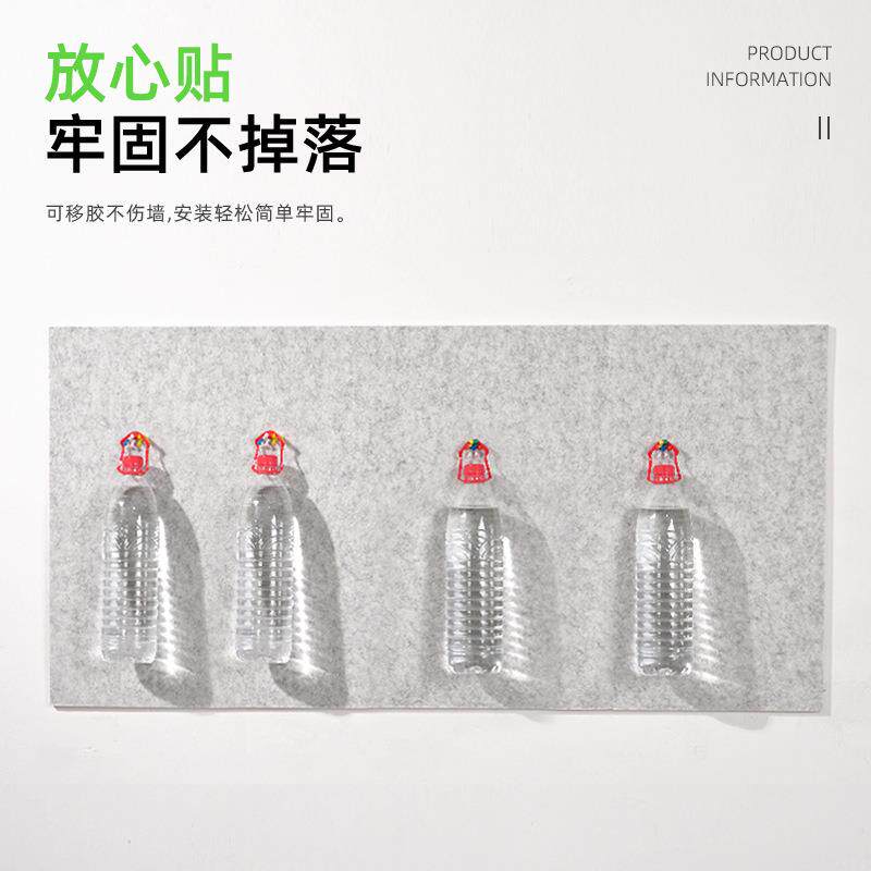 不伤墙毛毡板墙打孔照片墙相框免合留组言板公告栏儿童作291品贴