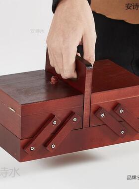 针盒线包缝纫实木新AL101079娘手复古陪针嫁工具线装套家用十字绣