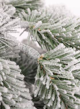 厂家直销SYCT100植绒PVC铅圣诞树LED发光圣诞绑树笔圣饰诞节装树