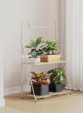 式植架物铁落艺地花架客WAW厅花盆托架置物架阳台多肉花架子2024