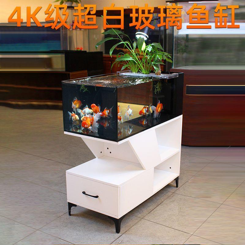 工厂直发客厅侧滤鱼缸桌面溪流缸南美缸背滤自循环超白玻璃生态小