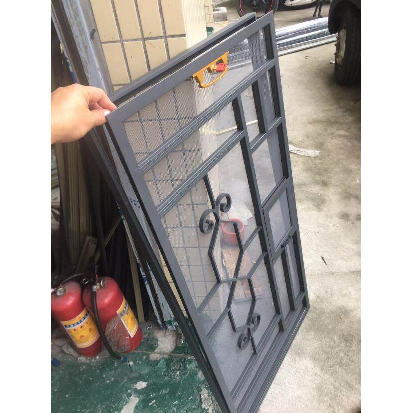 铝合金易拆洗纱窗激光焊接无缝窗花带防盗网铝花本色网金刚网窗花