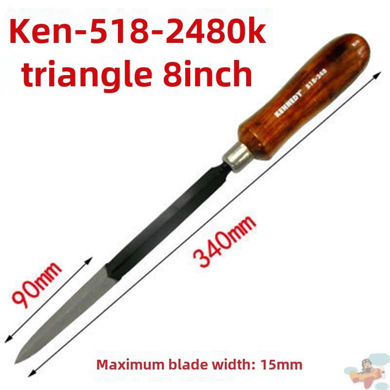 钳工刮刀三角修边刀去金属毛曲轴瓦刮刀518-2460K三角形6寸