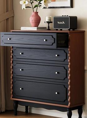 中超薄四斗柜抽屉柜客卧风室床尾柜靠墙储物古柜厅收纳UTK柜小边